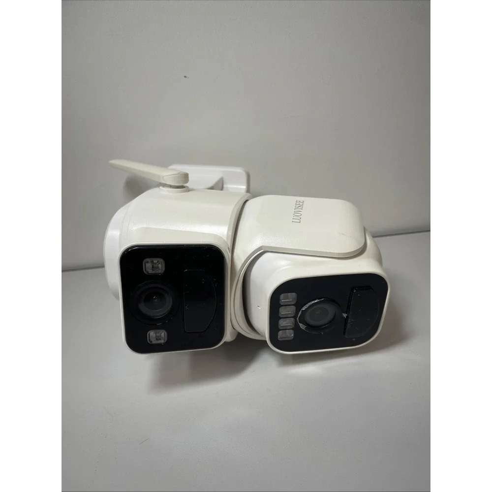 Luovisee 2K Solar Security Cameras Outdoor with 360 Dual Lens, 2.4/5G WiFi